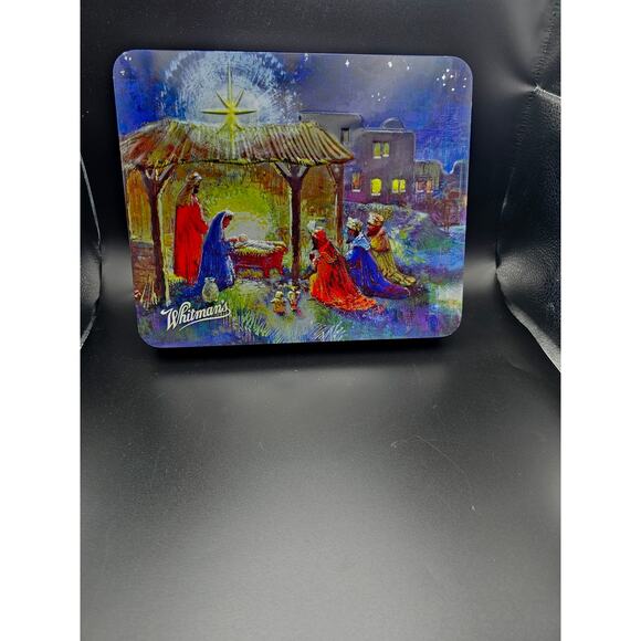 Vintage Hinged Whitman's Candy Tin Nativity Scene - Picture 1 of 8